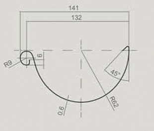 Желоб полукруглый OSNO