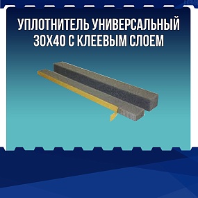 Уплотнитель универсальный 30х40 с клеевым слоем