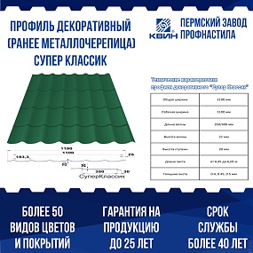 Металлочерепица СуперКлассик