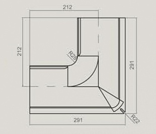 Угол желоба внешний OSNO
