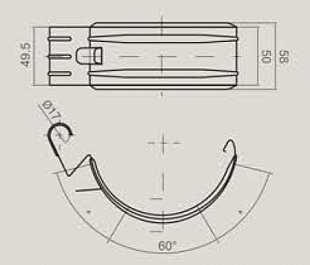 Соединитель желоба OSNO