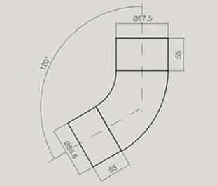 Колено угловое OSNO