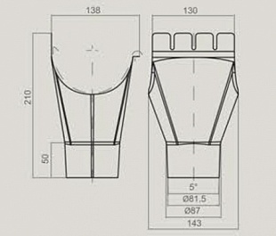Воронка желоба OSNO
