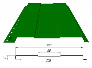 Линеарная панель КВИН (0,206 м) с рельеф-полосой