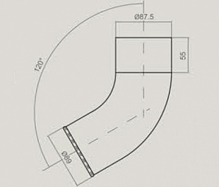 Колено сливное OSNO